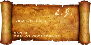Lasz Julitta névjegykártya